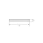 Kopparplåtband 2.0090 platt stång 30x2mm-90x6mm skurna till storlek band