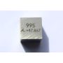 Titan Ti metall kub 10x10mm polerad 99,5% renhet kub