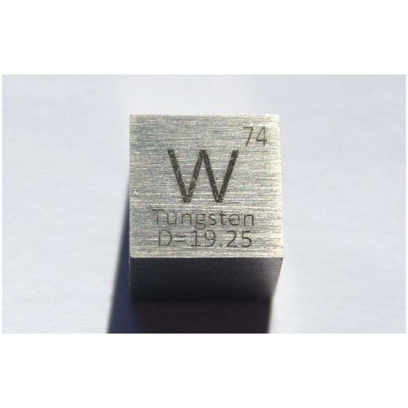 Tungsten W metall kub 10x10mm polerad 99,95% renhet kub