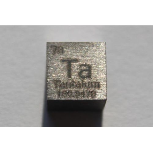 Tantal Ta metallkub 10x10mm polerad 99,9% renhet kub